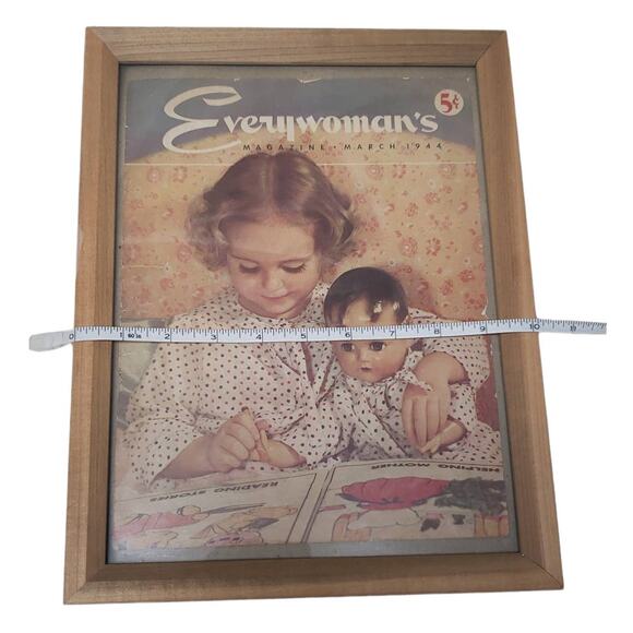 Vintage Everywomens Magazine March 1944 Cover Girl Drawing Framed - Collectible - Picture 5 of 5